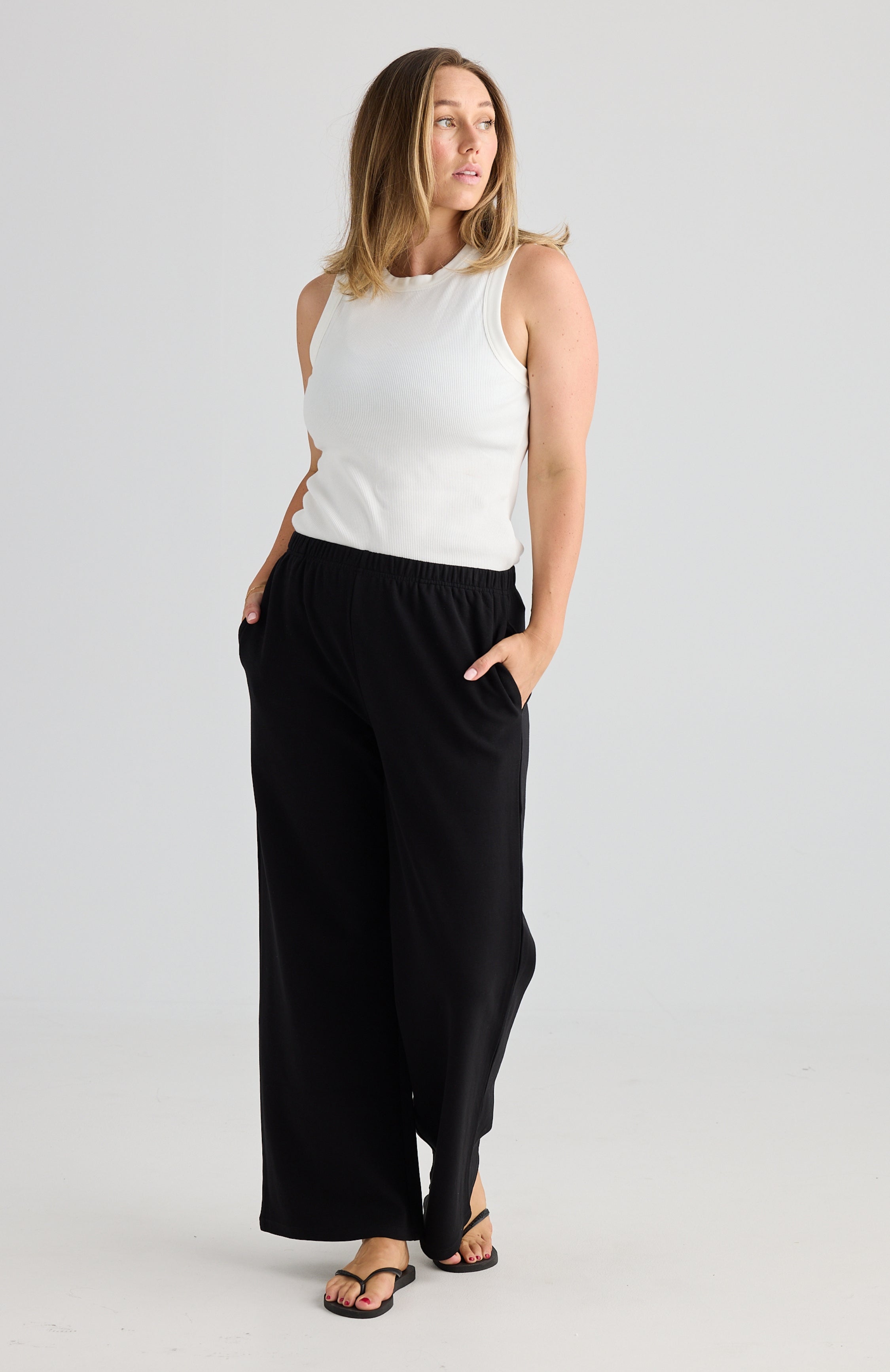 Gia Wide Leg Pant Black