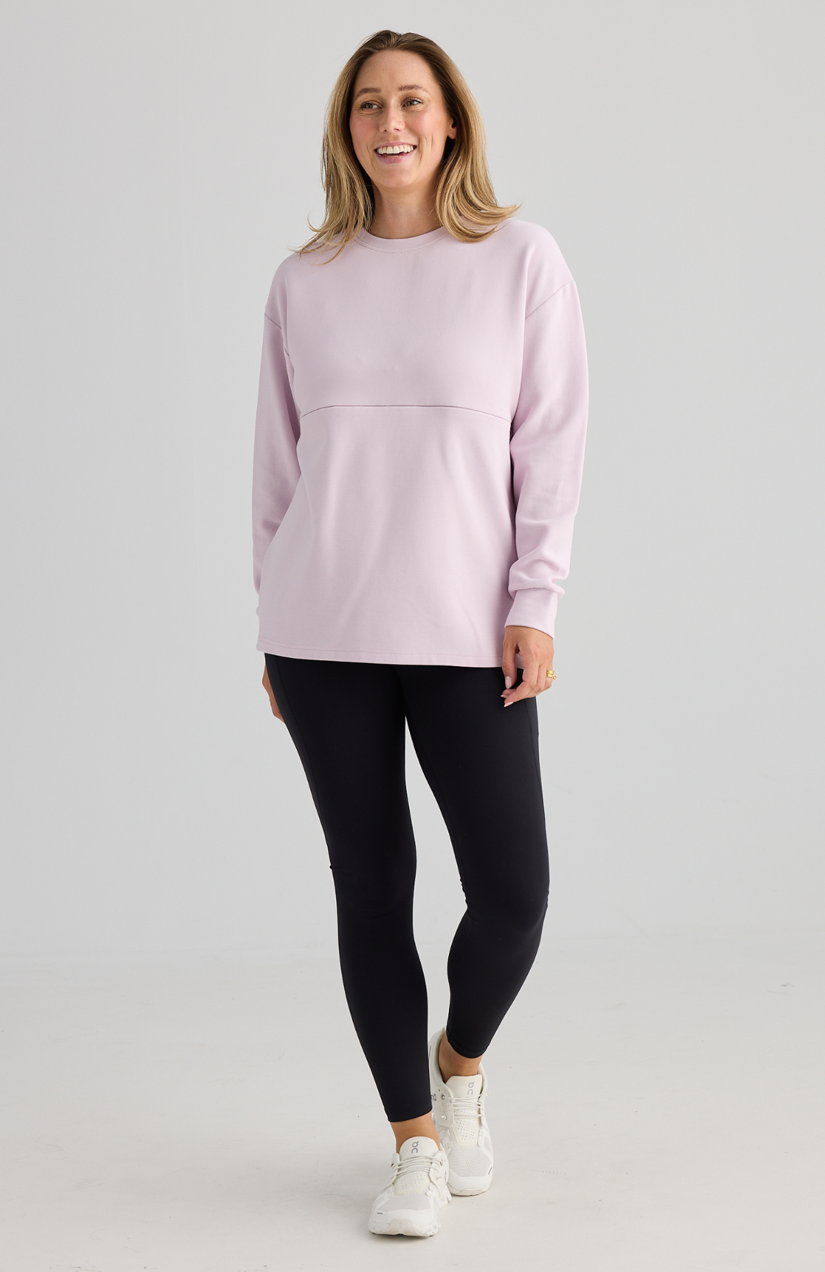 Piper Long Sleeve Breastfeeding Top Pink