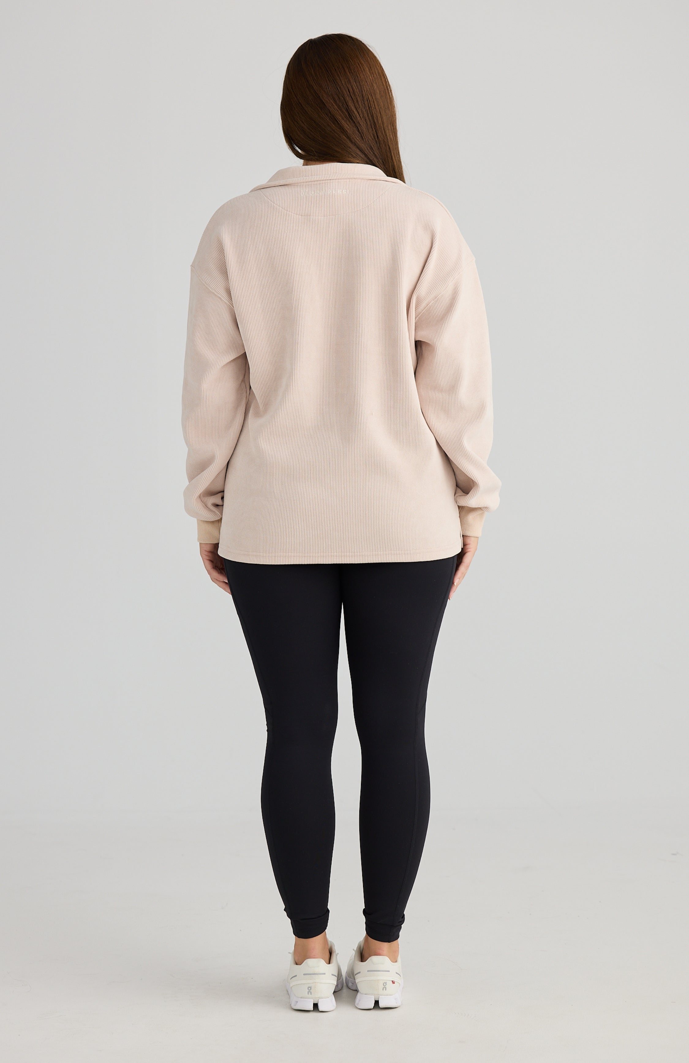 Harlow Ribbed Sweat (Light Beige)