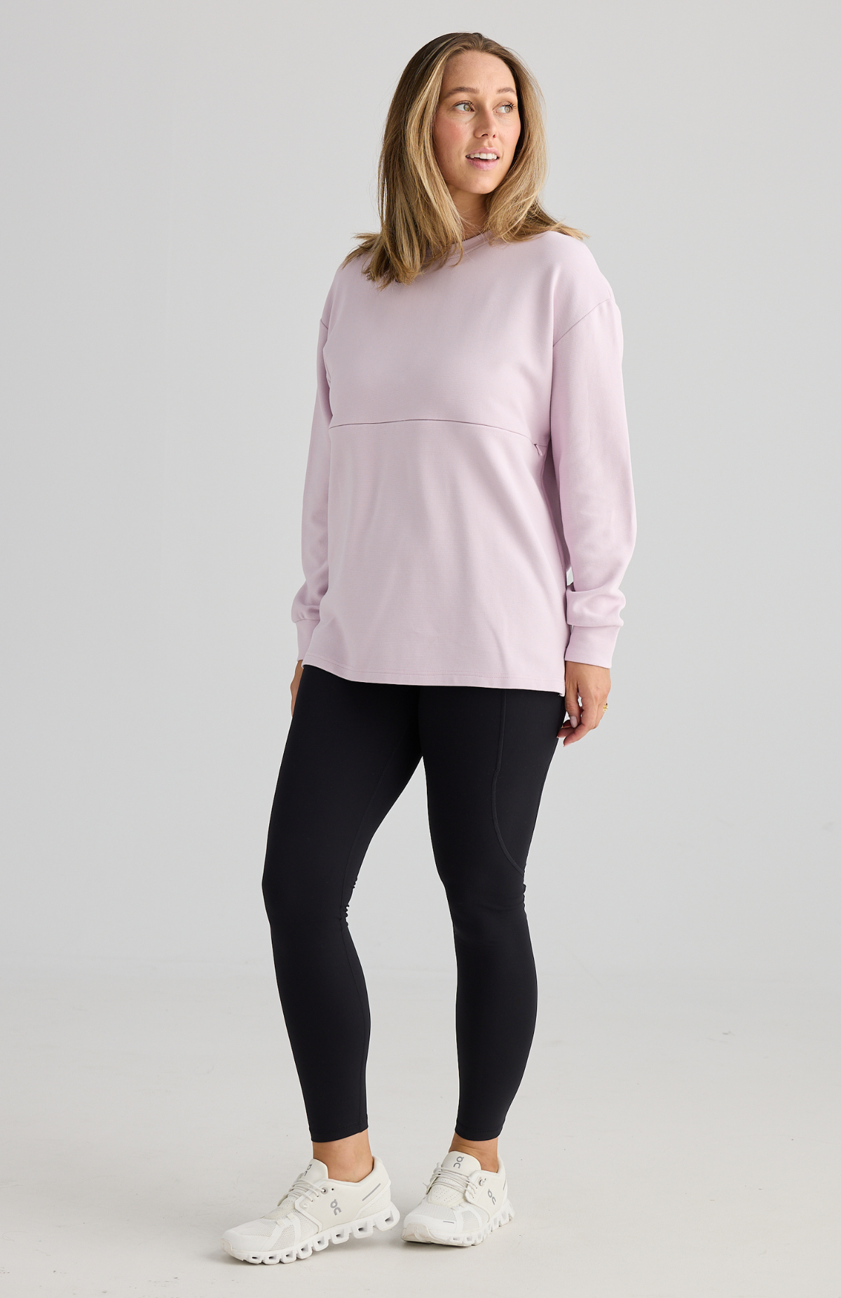 Piper Long Sleeve Breastfeeding Top Pink