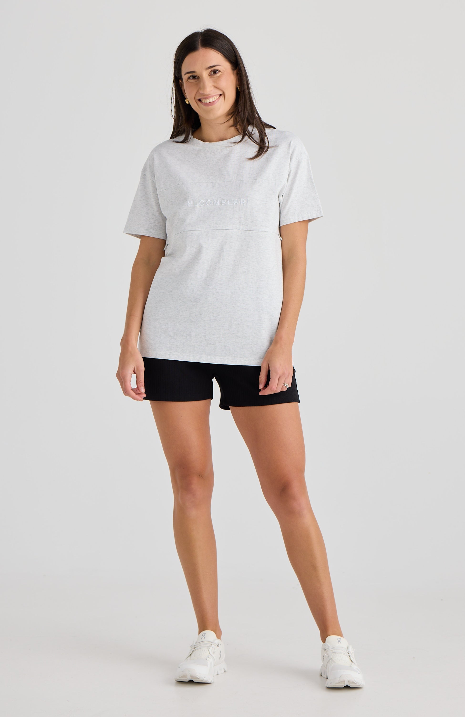 Milana Nursing Tee Grey Marle