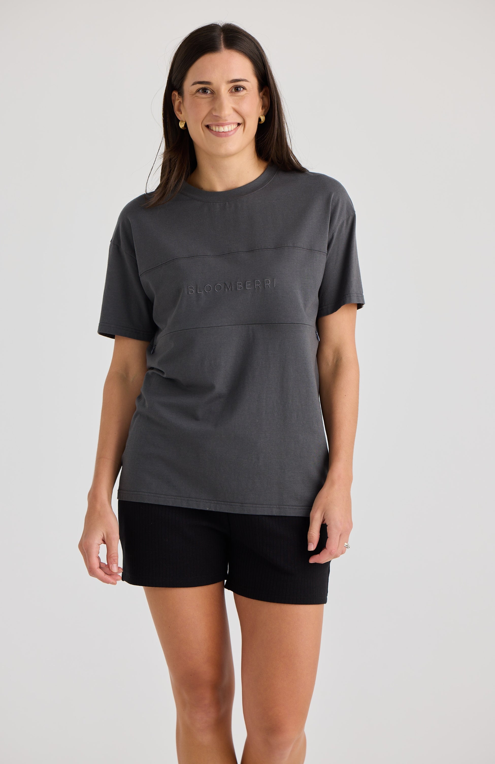 Milana Nursing Tee Charcoal