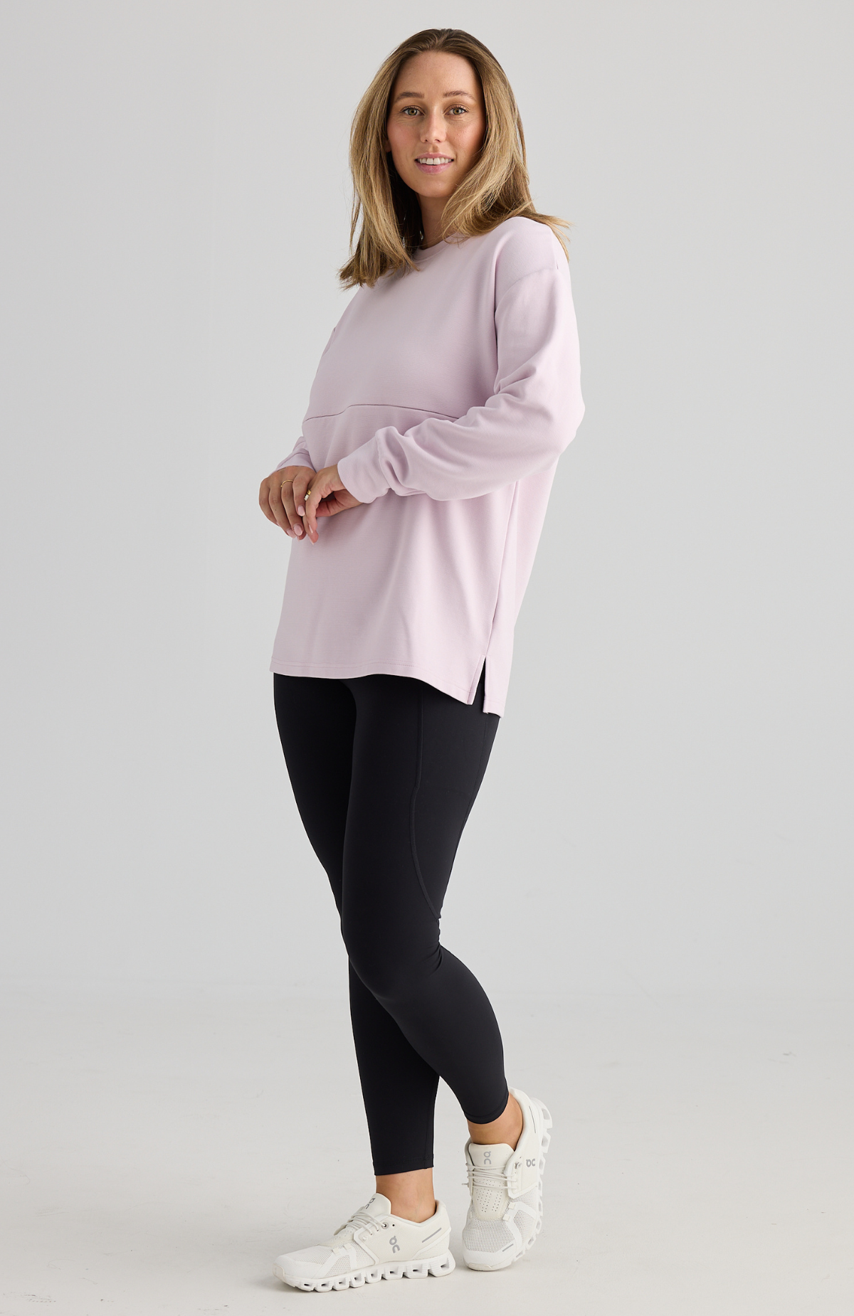 Piper Long Sleeve Breastfeeding Top Pink