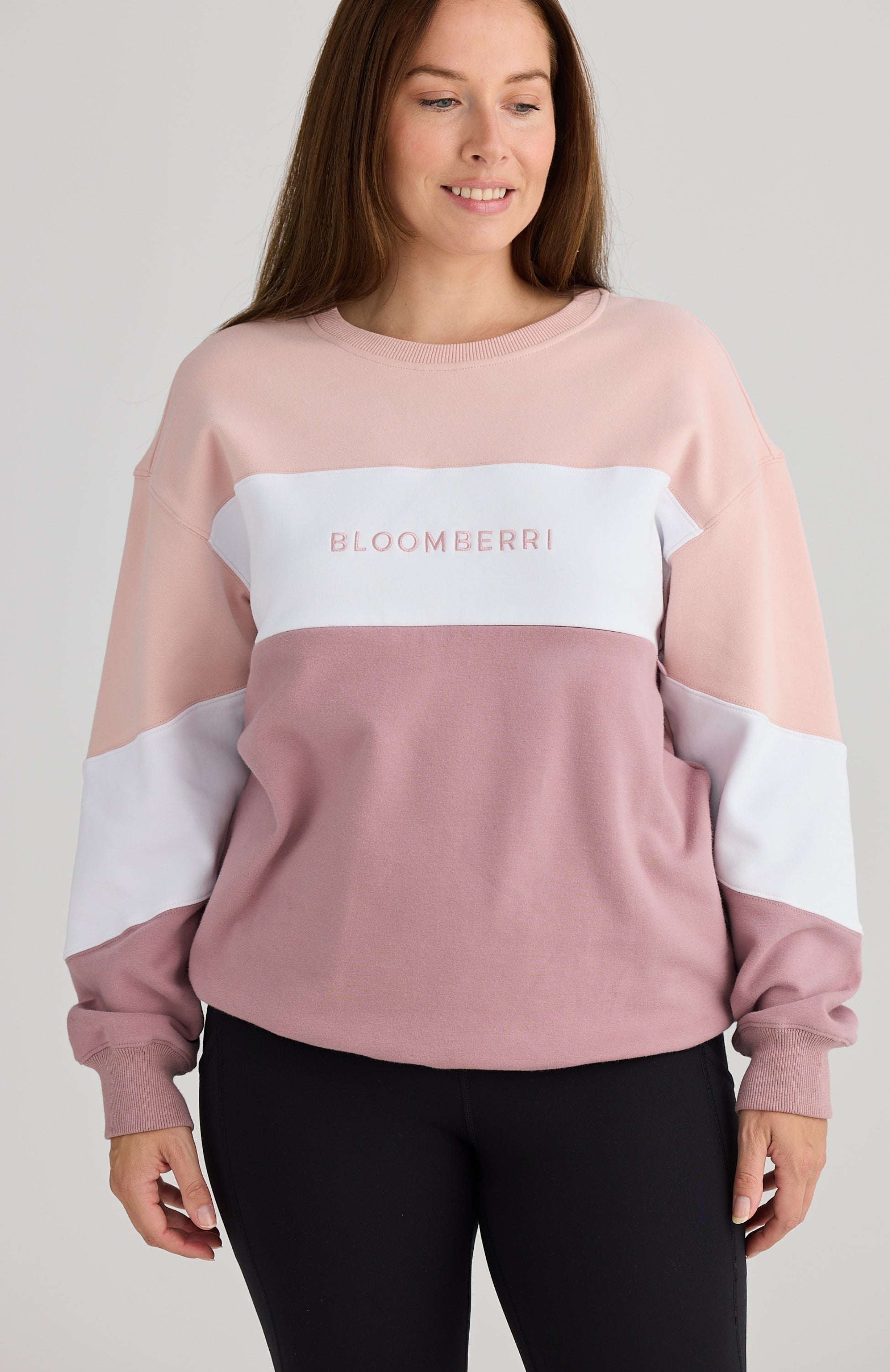 Elevate Nursing Sweater (Pink-White)