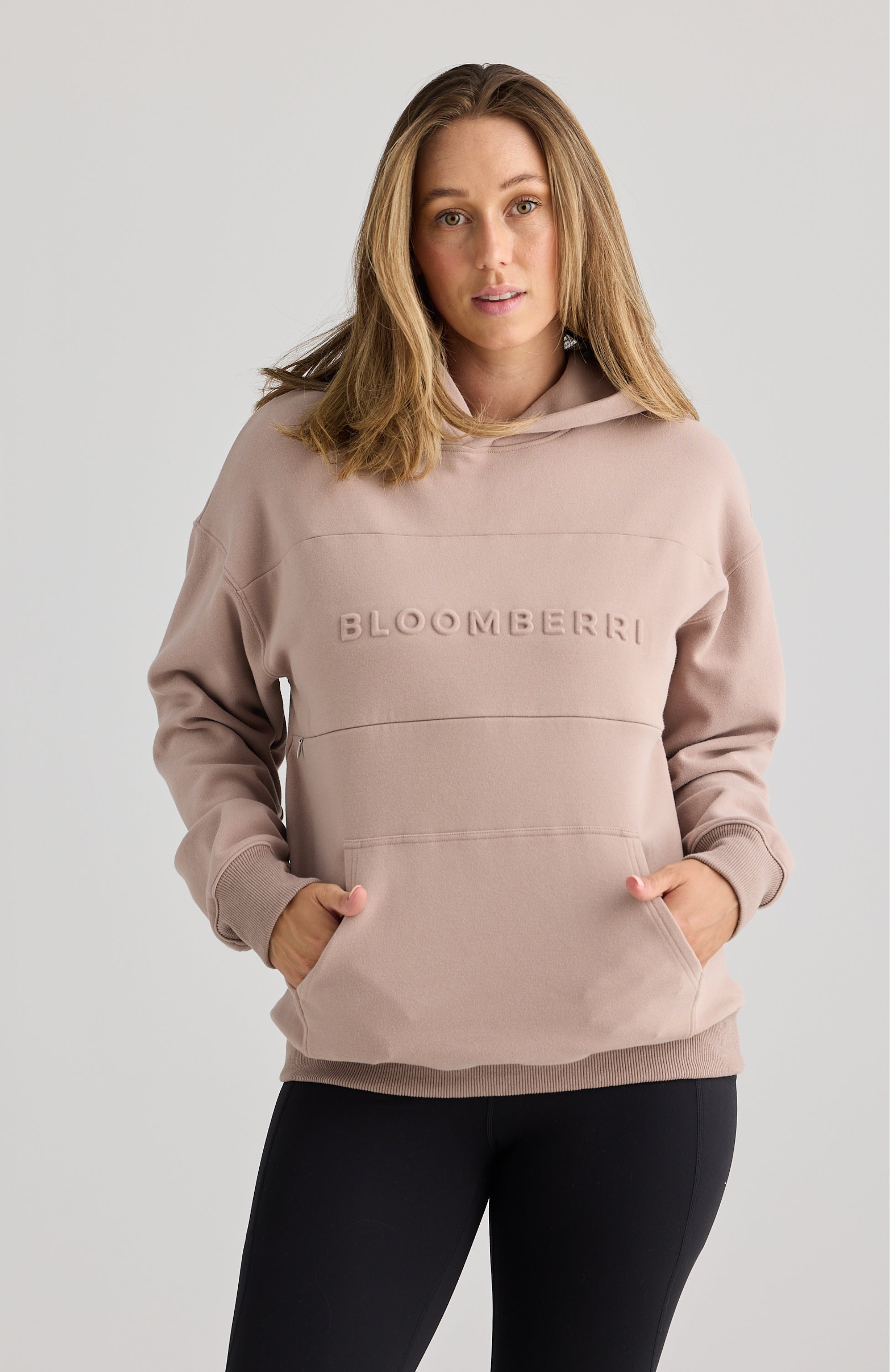 Elevate Nursing Hoodie Beige