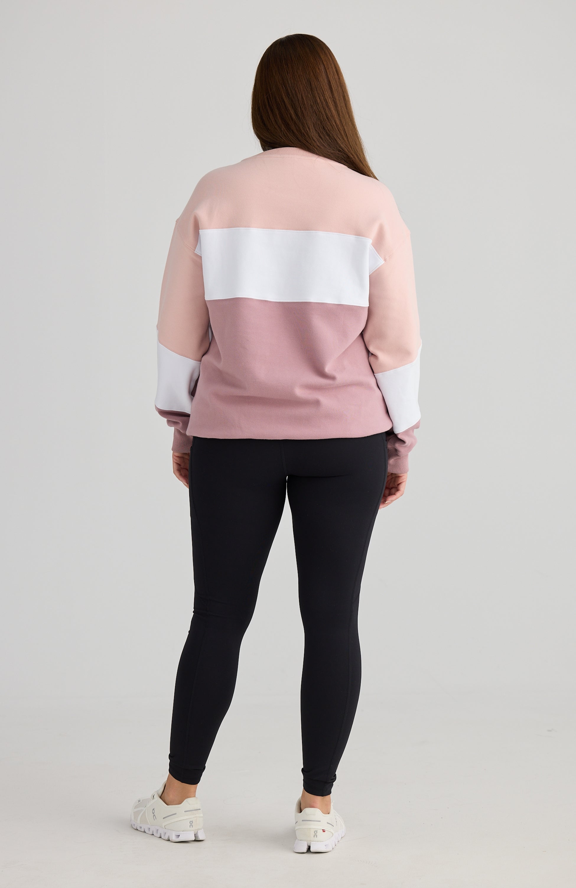 Elevate Nursing Sweater (Pink-White)