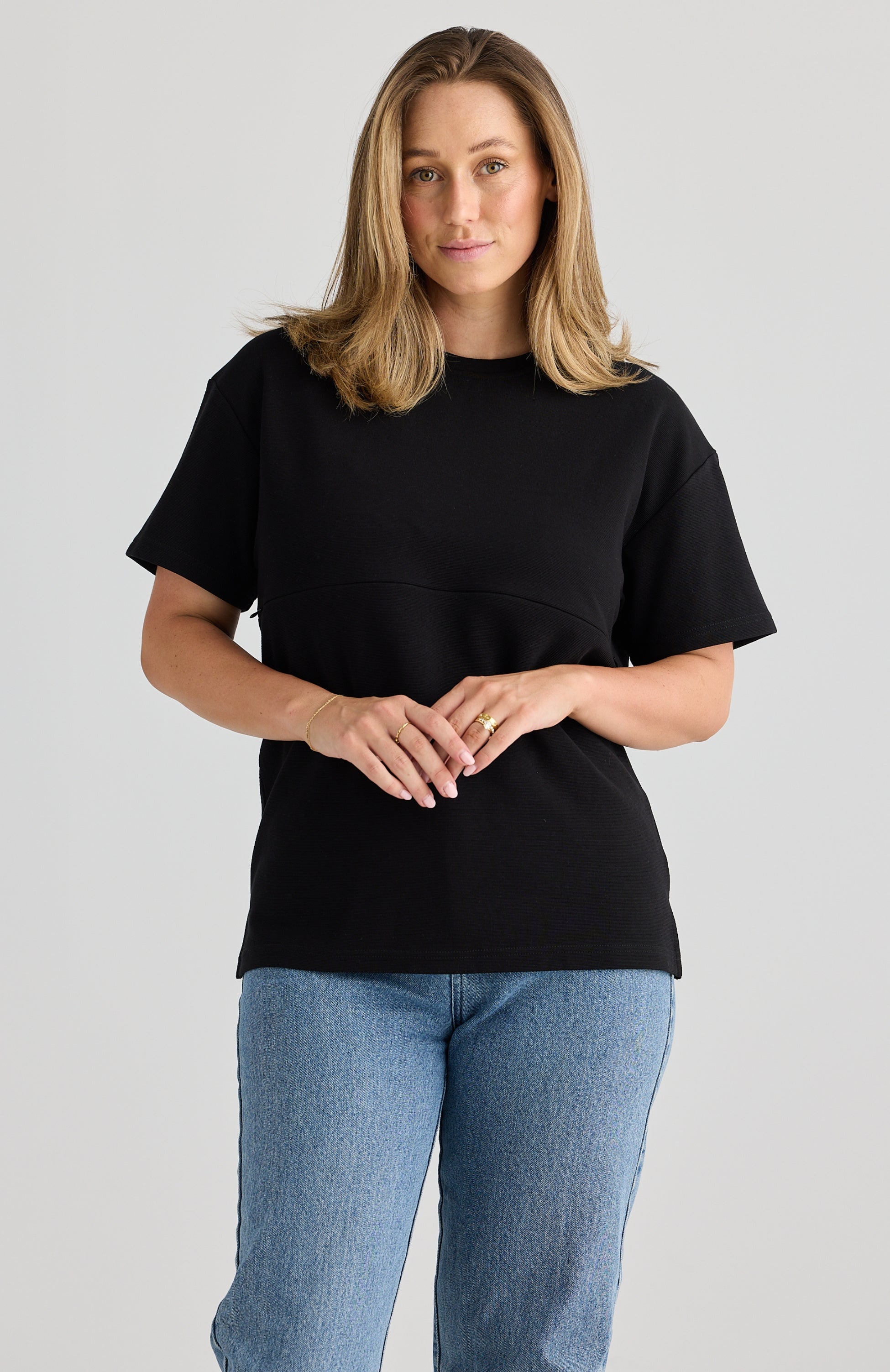 Isla Breastfeeding Top Black