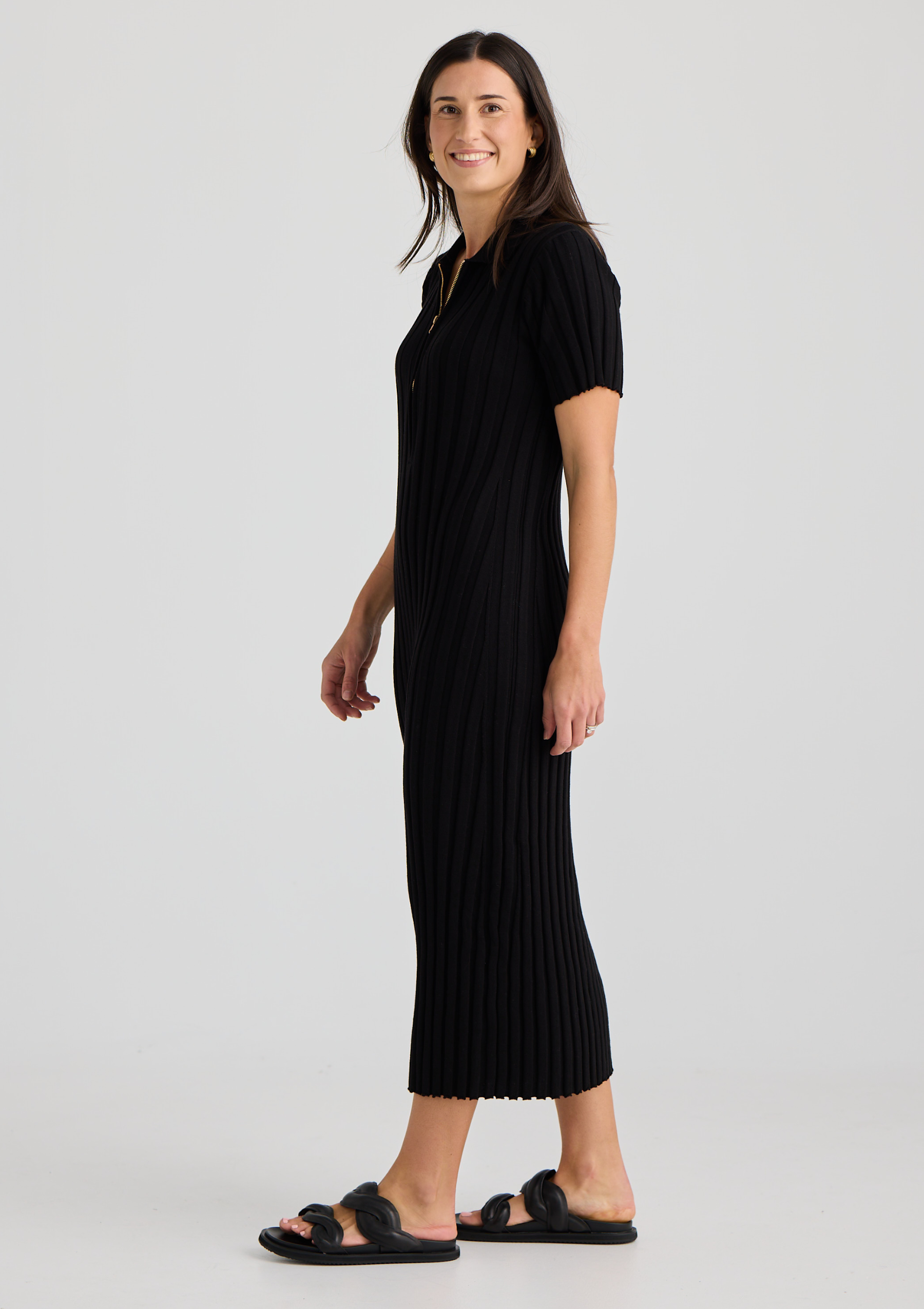 Nursing Dress Breastfeeding Black by Bloomberri