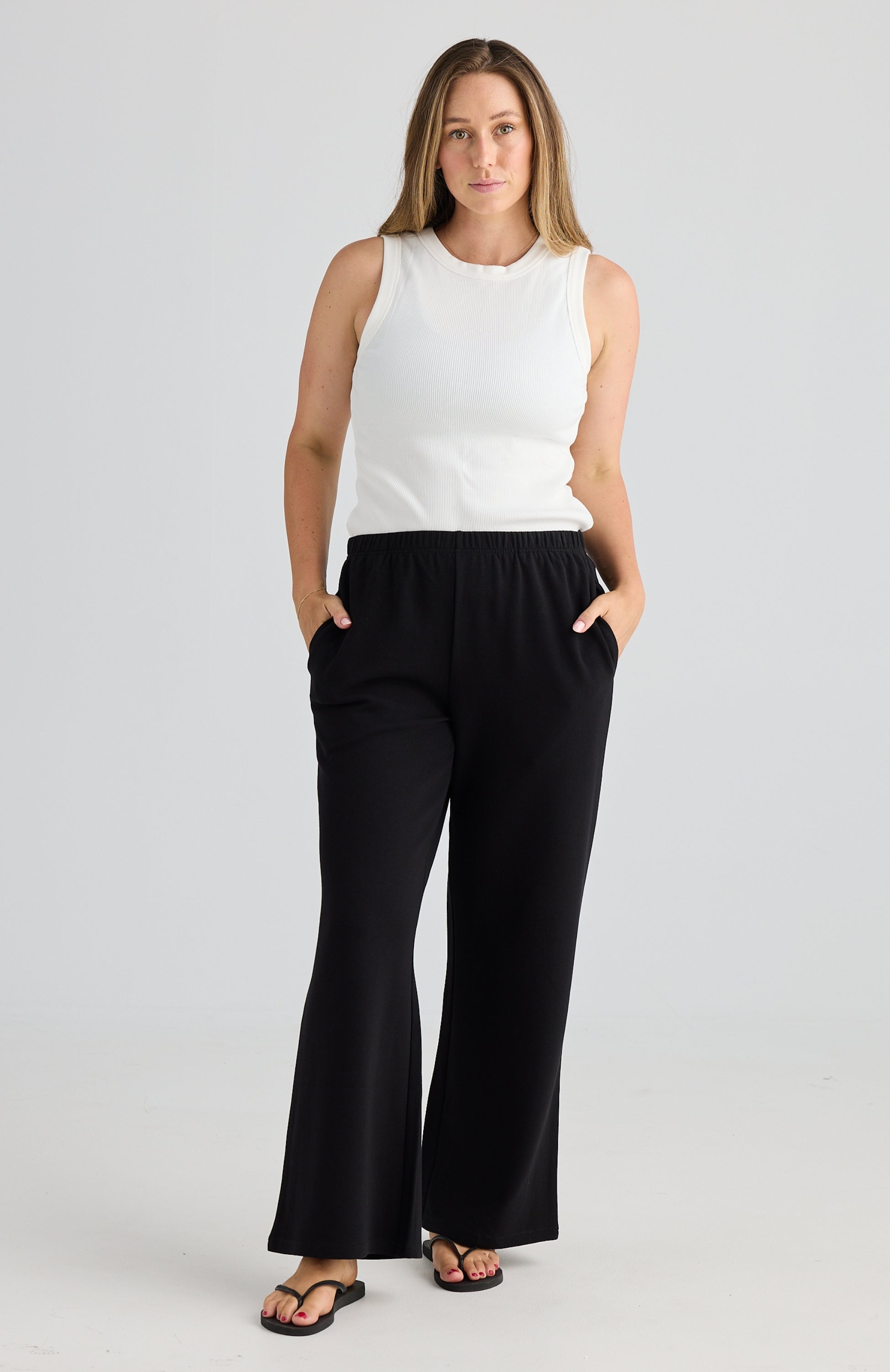 Gia Wide Leg Pant Black