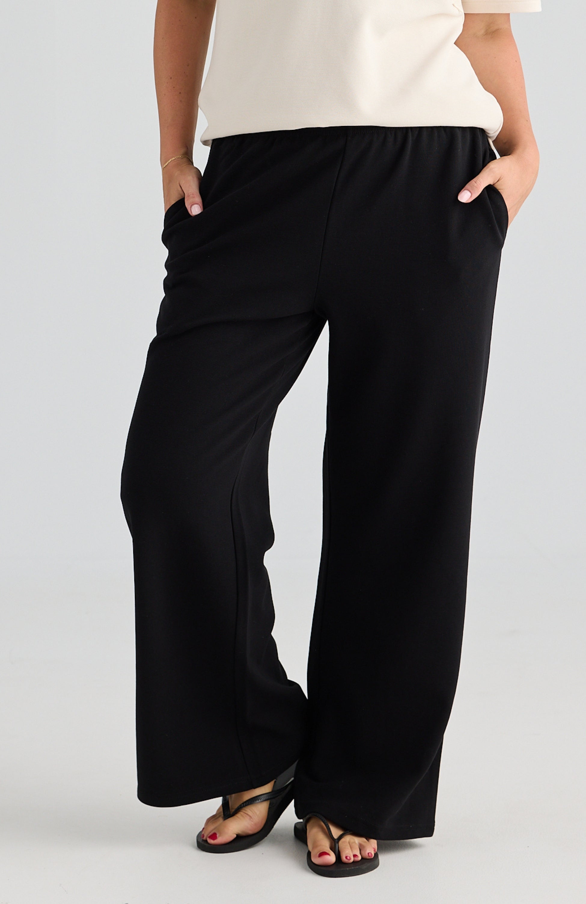 Gia Wide Leg Pant Black